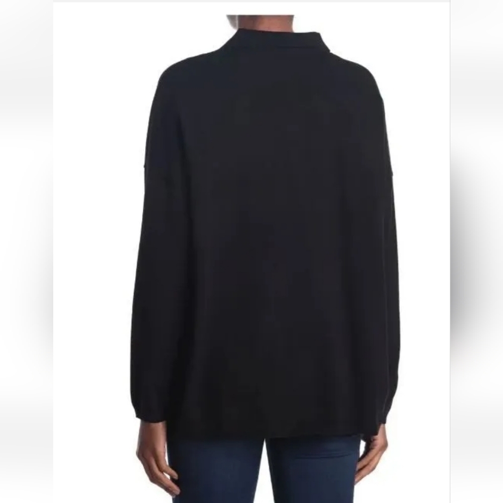 NWOT RDI oversized collared half button sweater - Picture 2 of 7